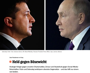 Abb. 1: Selenskyj und Putin als Diskursfiguren (Spiegel Online, 04.03.2022)
